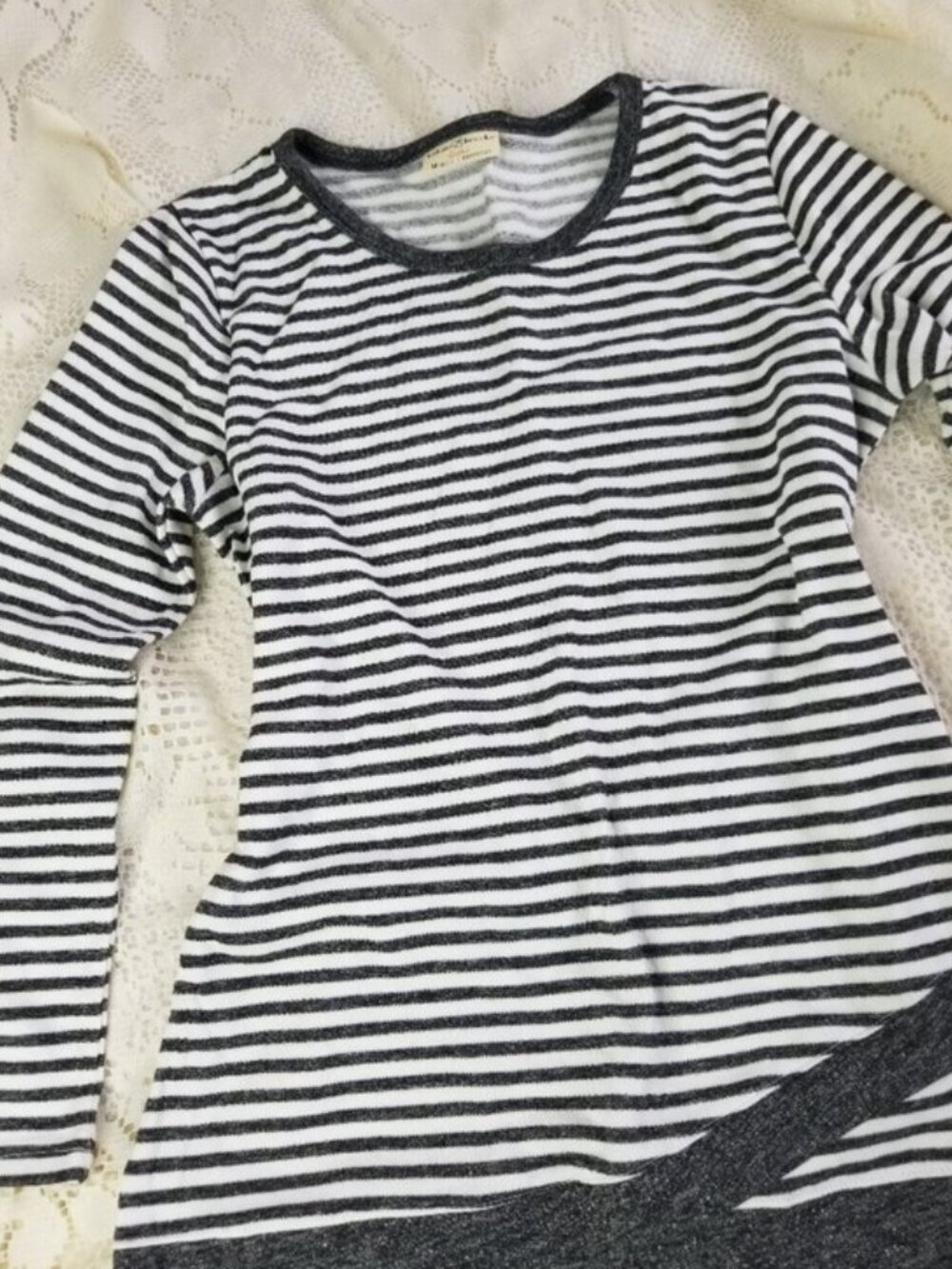 Bobbie Brooks Blue Stripe Blouse Medium